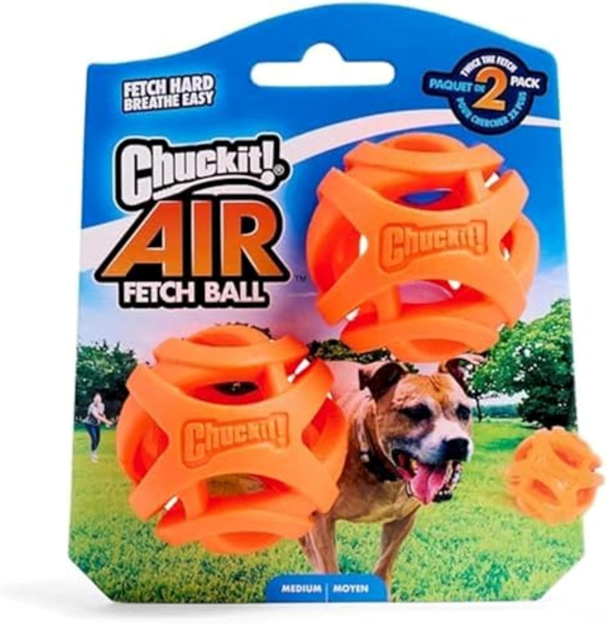 Pair of medium air fetch balls for dogs – view 3