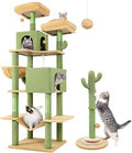 Cactus Series Combination 76-Inch Tall Cat Tower for Indoor Cats with 30-Inch Scratching Post