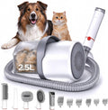 Pet grooming vacuum with hose, clipper and five grooming attachments