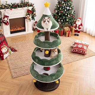 PETSITE 70.5-Inch Tall Cat Christmas Tree Cat Tower