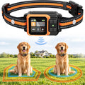Orange GPS wireless dog fence collar for medium and large dogs