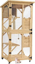 4-Tier Outdoor Cat House Catio Enclosure, Large Cat Playpen