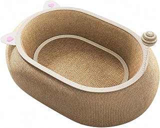 Oval Sisal Cat Scratcher Lounge Bed, Spacious for Apartments