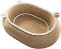 Supportive Oval Sisal Cat Scratcher Lounge Bed for Apartments
