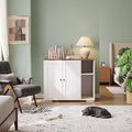 Hidden Cat Litter Box Enclosure with Litter Collector, Dog-Proof, Large