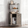 70-inch farmhouse cabinet for automatic litter box with storage tiers – view 2