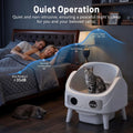 Automatic self-cleaning cat litter box with sensor-activated cleaning