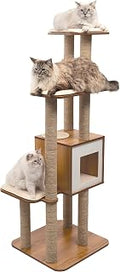 Catit Vesper High Base Extra Large Cat Tree, Walnut, 52060
