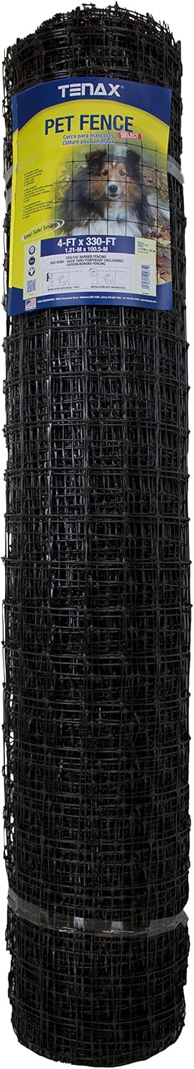 Roll of black UV-treated pet fence mesh