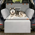 Padded waterproof SUV cargo liner dog bed with bumper flap