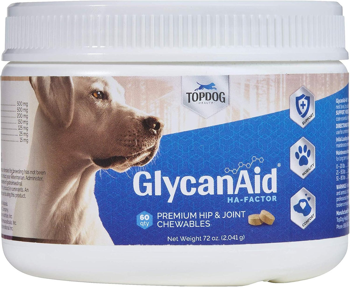 Bottle of glucosamine and chondroitin chewable tablets for dogs – view 3