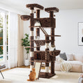 81 inch tall leopard print cat tree with condo and hammock