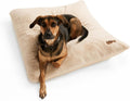 Beige extra soft faux fur pet pillow dog bed, large – view 2