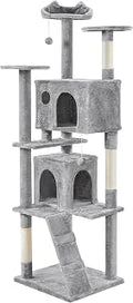 Topeakmart 80 Inch Cat Tree for Large Cats with Multiple Condos and Sisal Posts