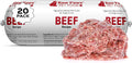 Frozen raw beef dog and cat food rolls, 1 lb each
