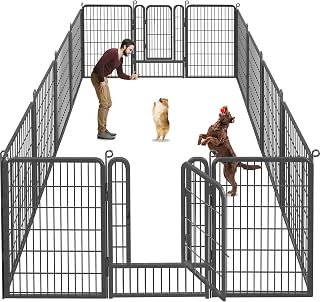 Dog Playpen for Yard, 40 Inch with 14 Anti-Rust Panels, Portable Exercise Fence for RV and Camping
