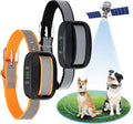 Two GPS wireless dog fence collars with charging cable