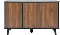 Cat Litter Box Enclosure with 3 Doors, Hidden Plug and Storage Bench