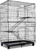 Homey Pet 43-Inch Cat Cage for Indoor Cats, Crate Enclosure for Kittens
