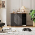 Large Litter Box Enclosure with Litter Collector and Dog-Proof Shelf, for Self-Cleaning Litter Boxes, Side Table