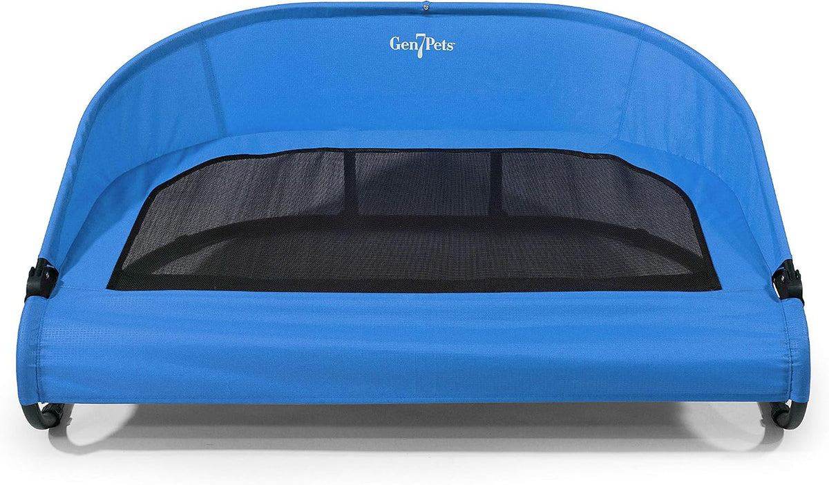 Large elevated cool-air cot bed for dogs