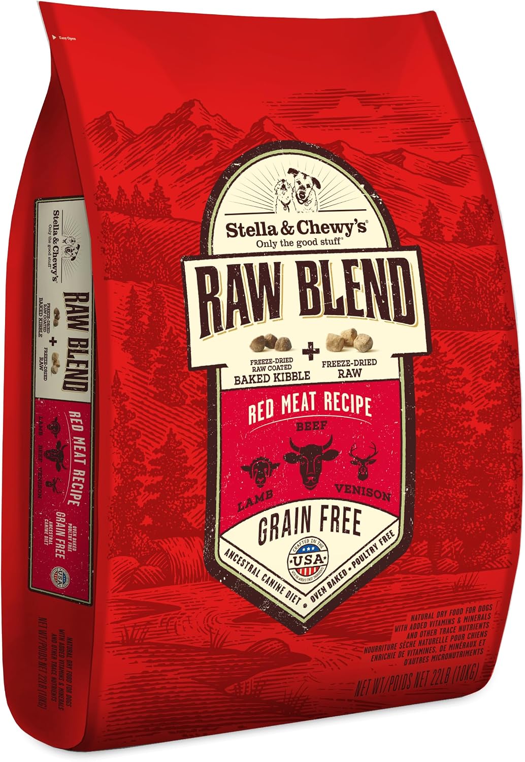 22 lb bag of raw blend red meat recipe baked kibble dog food
