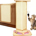 Corner Wall-Mount Cat Couch Scratcher, 25 Inch, with Replaceable Sisal Pad and Ball Toys