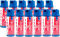 Twelve 30 mL cans of compressed air hiss dog training spray