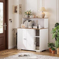 Extra Large Litter Box Enclosure with Litter Collector and Power Outlet