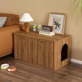 Litter Box Enclosure Cat Furniture, Walnut
