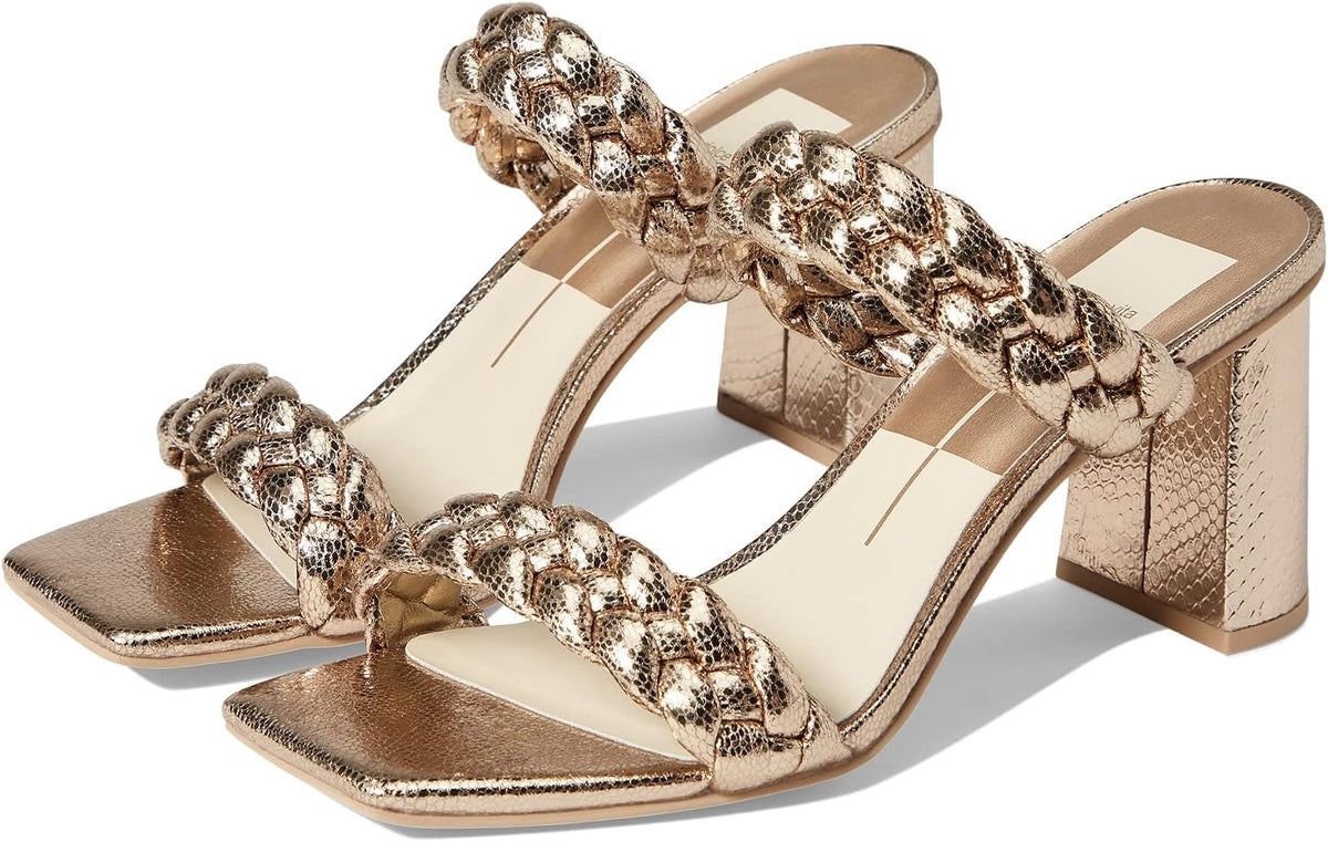 Women's fashion shoe shown in a metallic finish – view 3