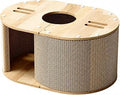 Space-Saving Corrugated Cardboard Cat House Scratching Tunnel with Top Opening
