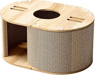 Sturdy Indoor Corrugated Cardboard Cat House Scratching Tunnel with Top Opening
