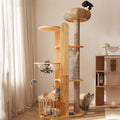 Corner metal-frame cat tree with hammock and platform – view 2