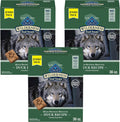 Variety pack of grain-free crunchy dog biscuit bags in duck, turkey and salmon – view 11