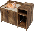 Wooden hidden litter box enclosure cabinet styled as a side end table – view 2