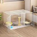 Metal Cat Cage Playpen, Detachable DIY Design, Portable, 111 x 75 x 47 cm