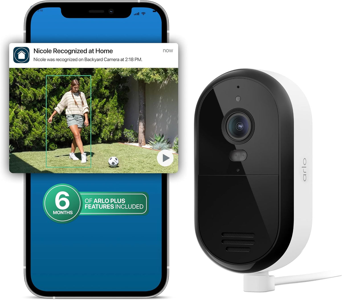 Three white wireless 2K security cameras with rechargeable battery – view 2