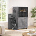 Garvee 2-Tier Litter Box Enclosure with Ladder and Storage, 33.5 x 17.9 x 41.9 Inches, Dog-Proof