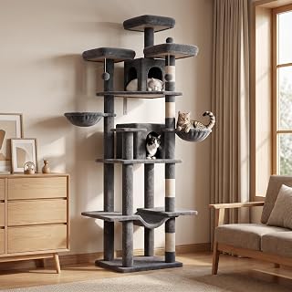 Cat Tree with Toys, 80.3 Inch Indoor Cat Tower