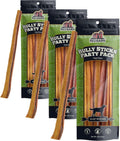 Assorted 8 to 12 inch beef bully sticks for dogs