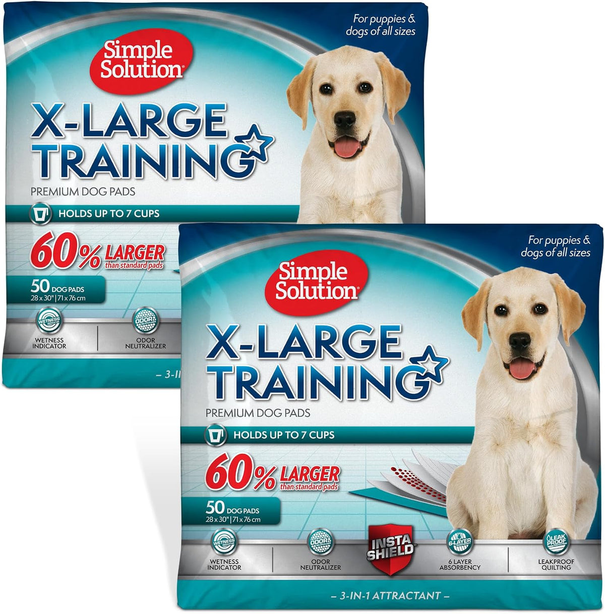 Box of 200 XL 28 x 30 inch disposable puppy potty training pads – view 2