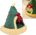 Christmas Tree Cat Cave Bed, Warm Semi-Enclosed Pet House, 11 lb