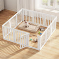 White 12 panel indoor dog playpen with lockable door