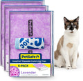 Disposable crystal cat litter tray with blue crystals