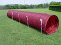 Zebra print 14 foot dog agility tunnel with metal stakes – view 5