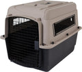 28 inch plastic travel dog kennel with wire vents and door