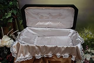 Pet Casket, Black/Silver, Deluxe, Medium (3 Sizes Available)