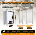 XL wall-mounted aluminum dog door with magnetic flaps