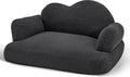 White full foam dog sofa couch bed with raised sides – view 2